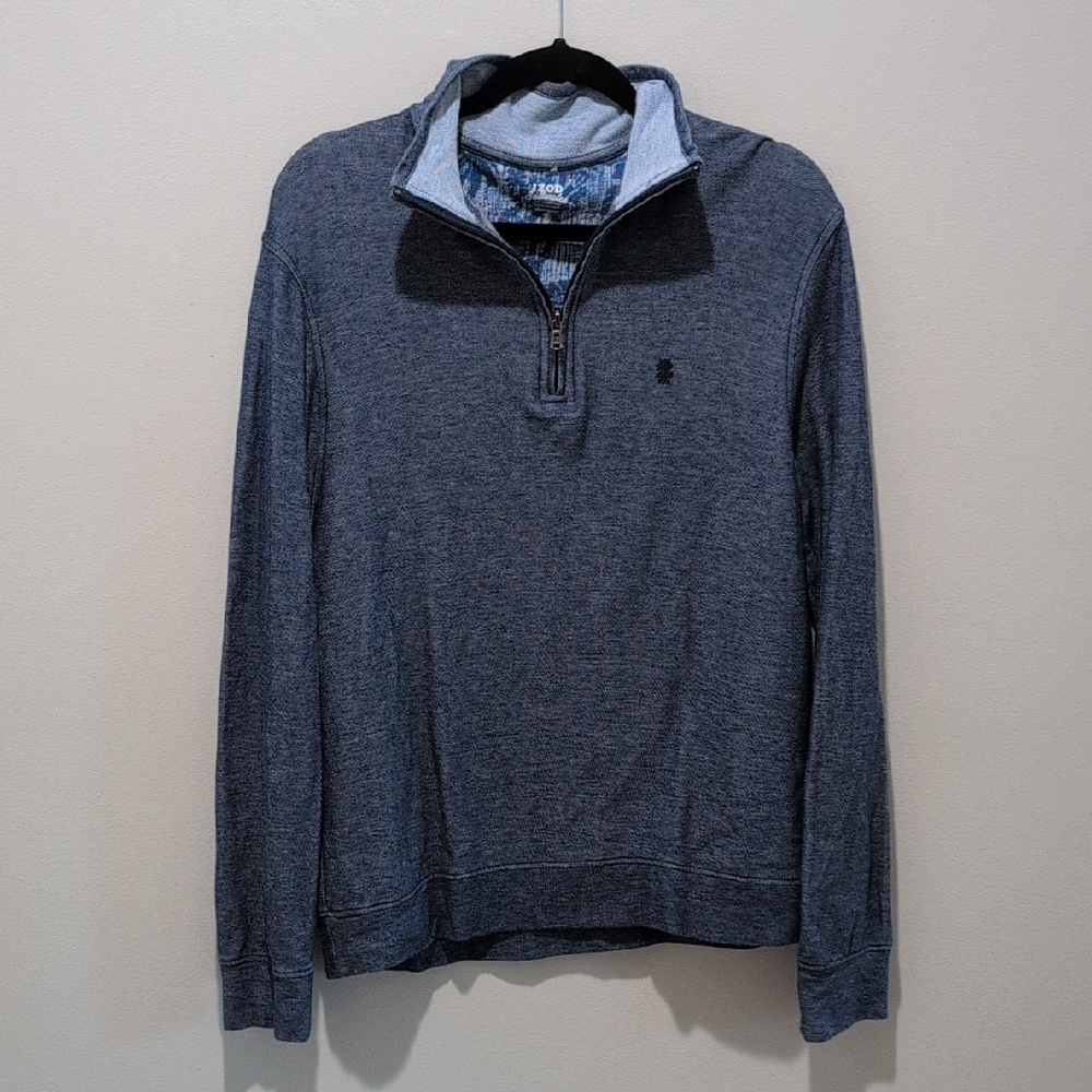Izod Saltwater Men's Blue Quarter-Zip Pullover